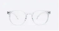 TR90 computer glasses with silver detailing in clear or black with steel hinges