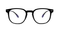 TR90 computer glasses with silver detailing in clear or black with steel hinges