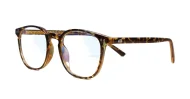 Classic round computer glasses with silver rivet detail and inner core wire temples