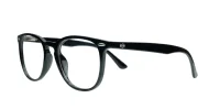 Classic round unisex blue light glasses with silver accents and flexible steel hinges