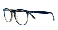 Classic round unisex blue light glasses with silver accents and flexible steel hinges