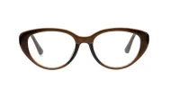 Cat-eye vintage-style anti blue light glasses with silver detailing and steel hinges