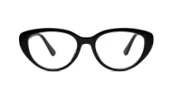 Cat-eye vintage-style anti blue light glasses with silver detailing and steel hinges