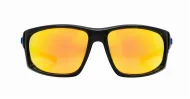  Ironcrest matte black wrap polarised sunglasses coloured mirror lenses mens sport