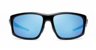 Ironcrest matte black wrap polarised sunglasses coloured mirror lenses mens sport