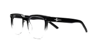Chunky square anti blue light glasses with robust steel hinges