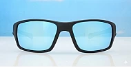 Blackwater Revo matte black sports wrap polarised sunglasses super dark mirror lenses