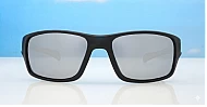 Blackwater Revo matte black sports wrap polarised sunglasses super dark mirror lenses