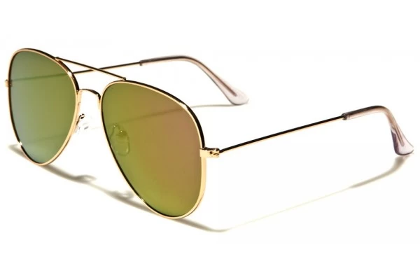 Gold mirror aviator sunglasses with gold frames NZ