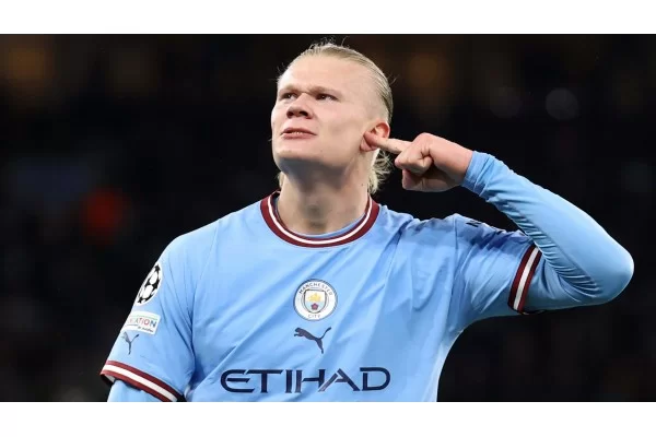Erling Haaland is an elite footballer that wears blue light glasses