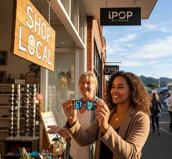 shopping in nelson with ipop eyewear sunglasses nz