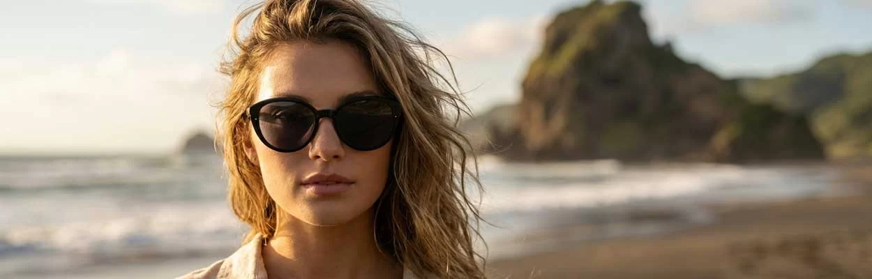 a young lady wearing ipop womens polarised sunglasses in New Zealand