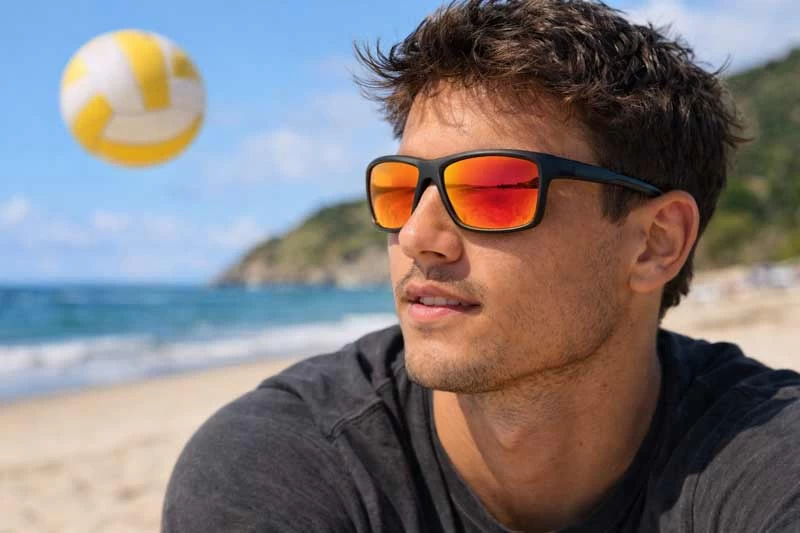 Man wearing iPOP sports sunglasses in New Zealand