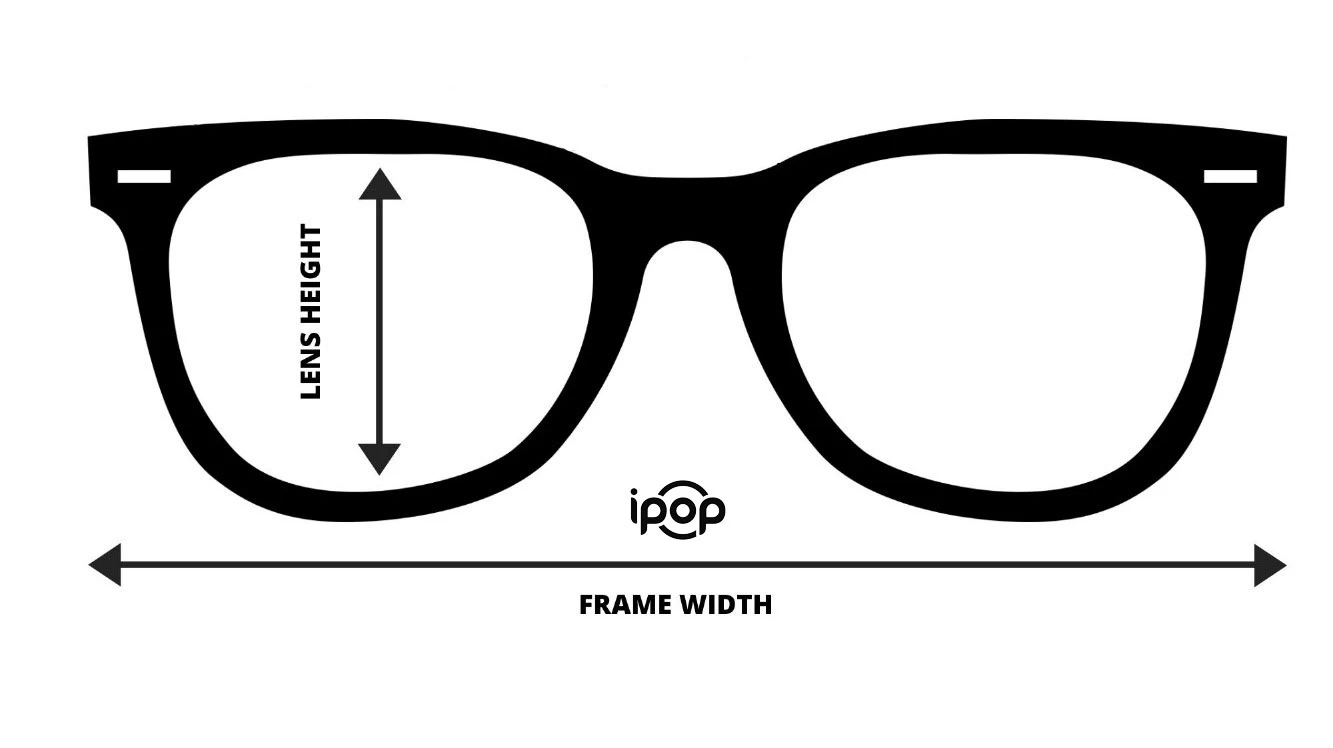 iPOP Eyewears sizing guide for sunglasses nz