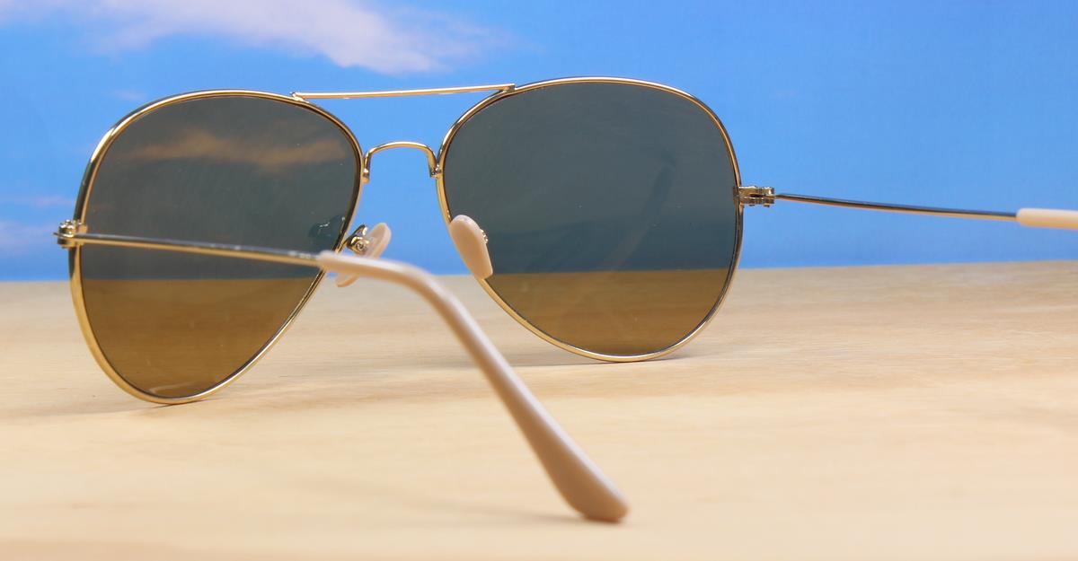 Gold Brown Aviator Aviator sunglasses L1106-GB
