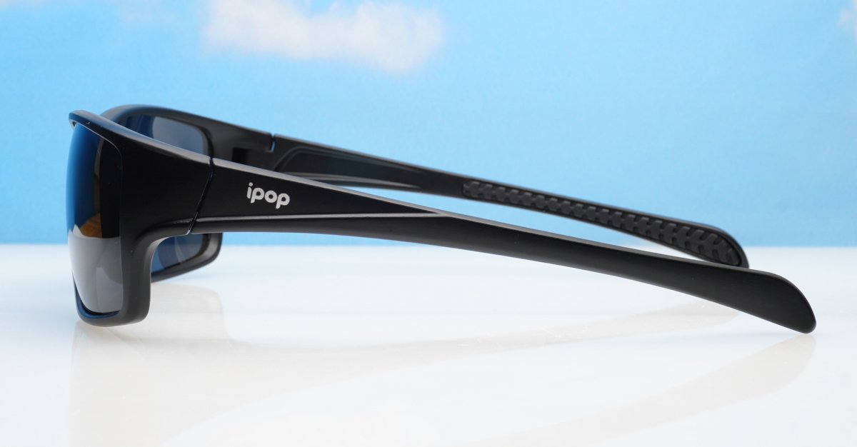 Blackwater matte black sports wrap polarised sunglasses super dark lenses