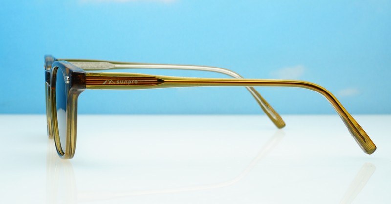 Wilbur Brown small round polarised sunglasses light brown frames dark brown lenses