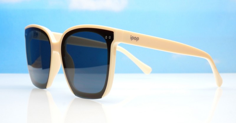 The Indigo large round-square UV400 sunglasses for women with super dark Category 3 lenses