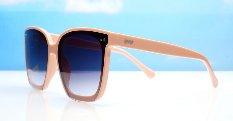 The Indigo large round-square UV400 sunglasses for women with super dark Category 3 lenses