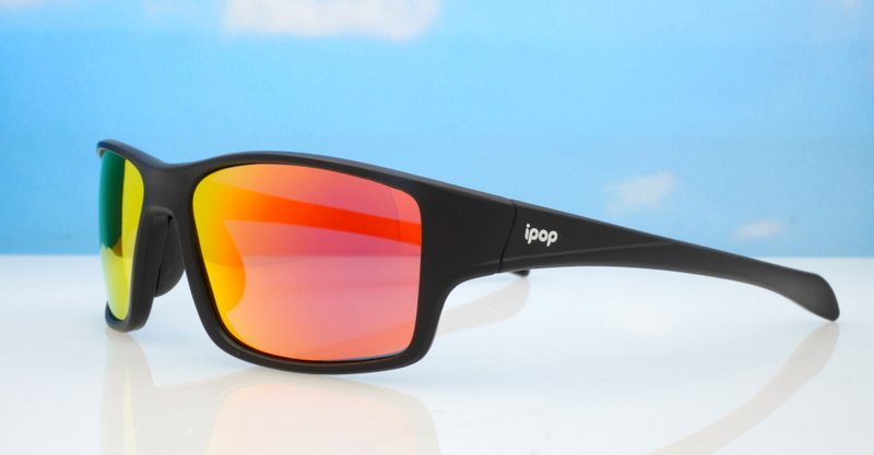 Blackwater Revo matte black sports wrap polarised sunglasses super dark mirror lenses