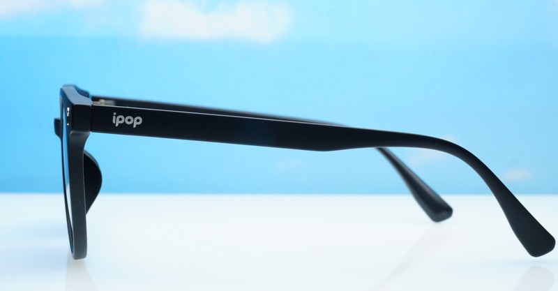 iPOP Vesper large round polarised sunnies in [colour] with gold detail and super dark lenses