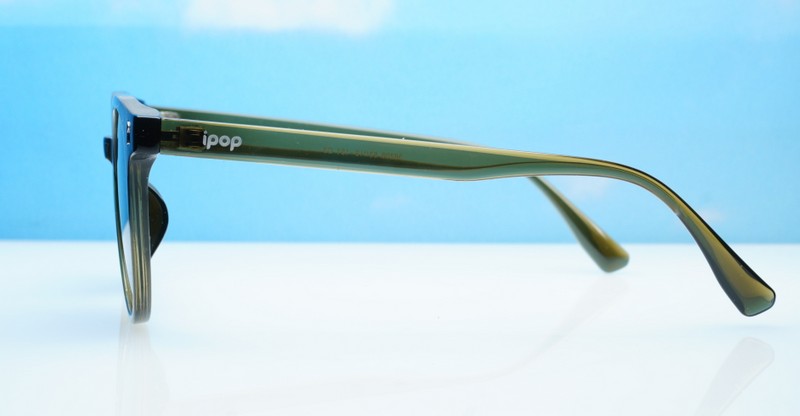 iPOP Vesper large round polarised sunnies in [colour] with gold detail and super dark lenses