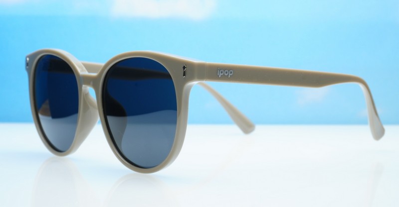 iPOP Vesper large round polarised sunnies in [colour] with gold detail and super dark lenses