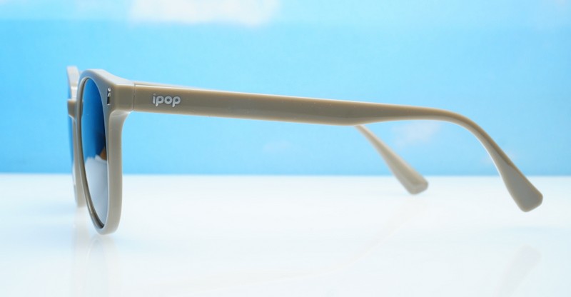 iPOP Vesper large round polarised sunnies in [colour] with gold detail and super dark lenses
