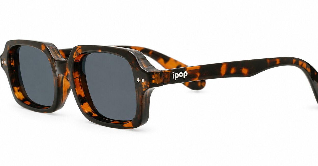 Vintage rectangular sunglasses with silver rivets, iPOP NZ