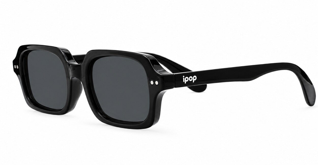 Vintage rectangular sunglasses with silver rivets, iPOP NZ