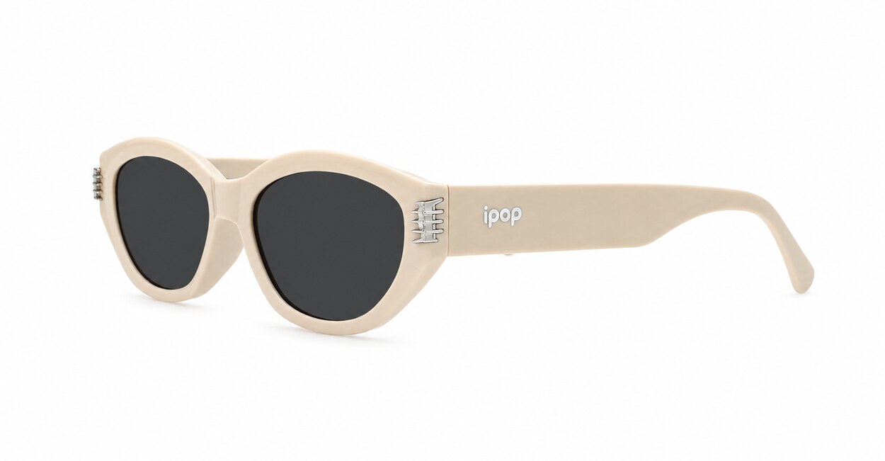 Genevieve vintage oval sunglasses with silver inlay detail, iPOP NZ