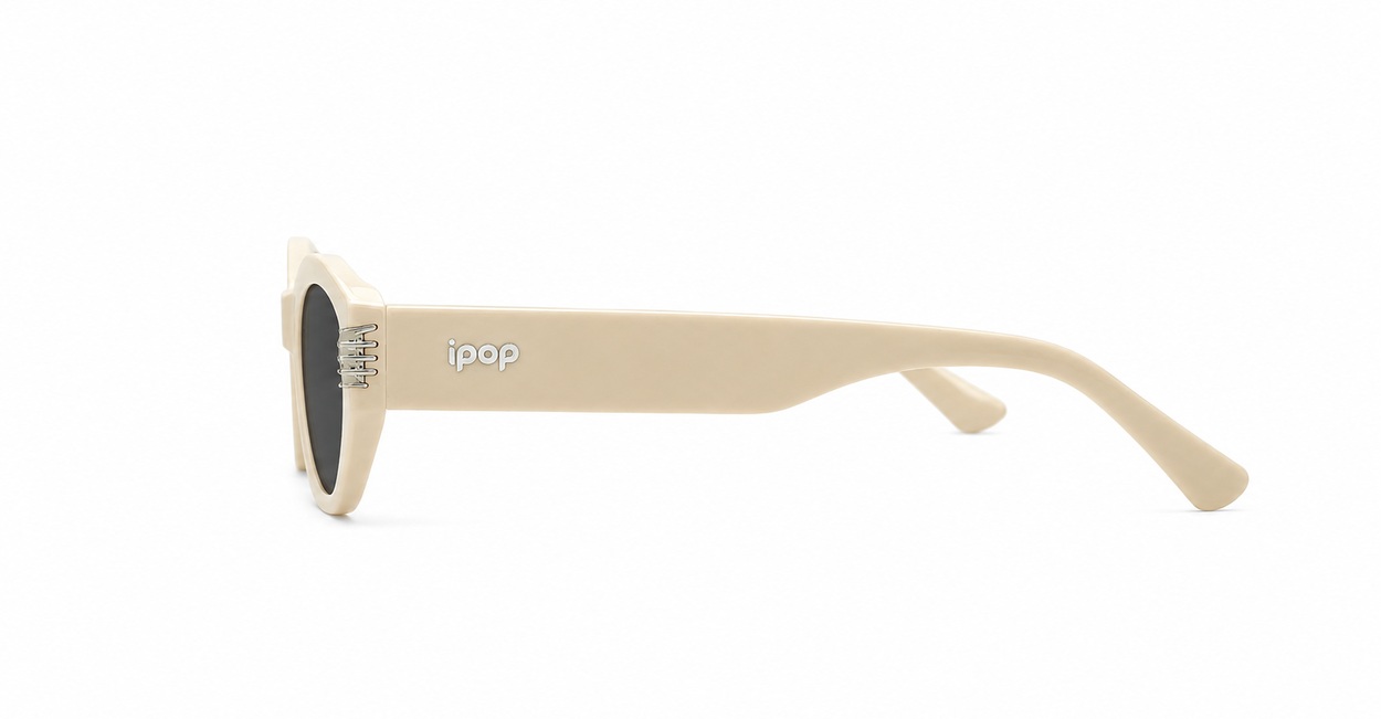 Genevieve vintage oval sunglasses with silver inlay detail, iPOP NZ