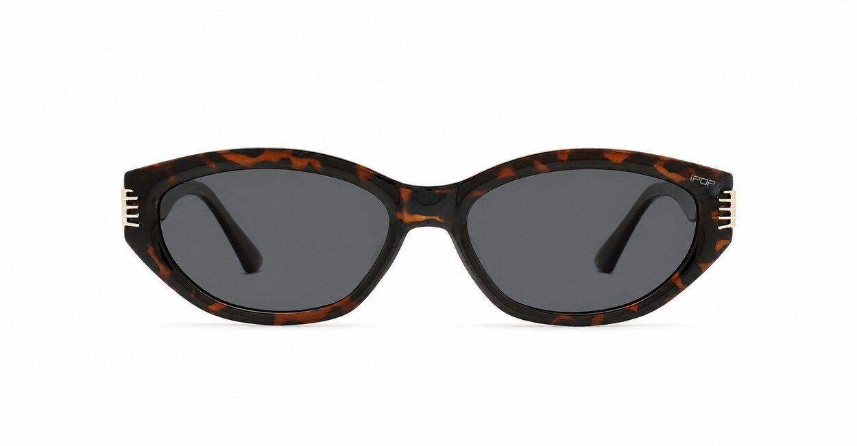 Genevieve vintage oval sunglasses with silver inlay detail, iPOP NZ