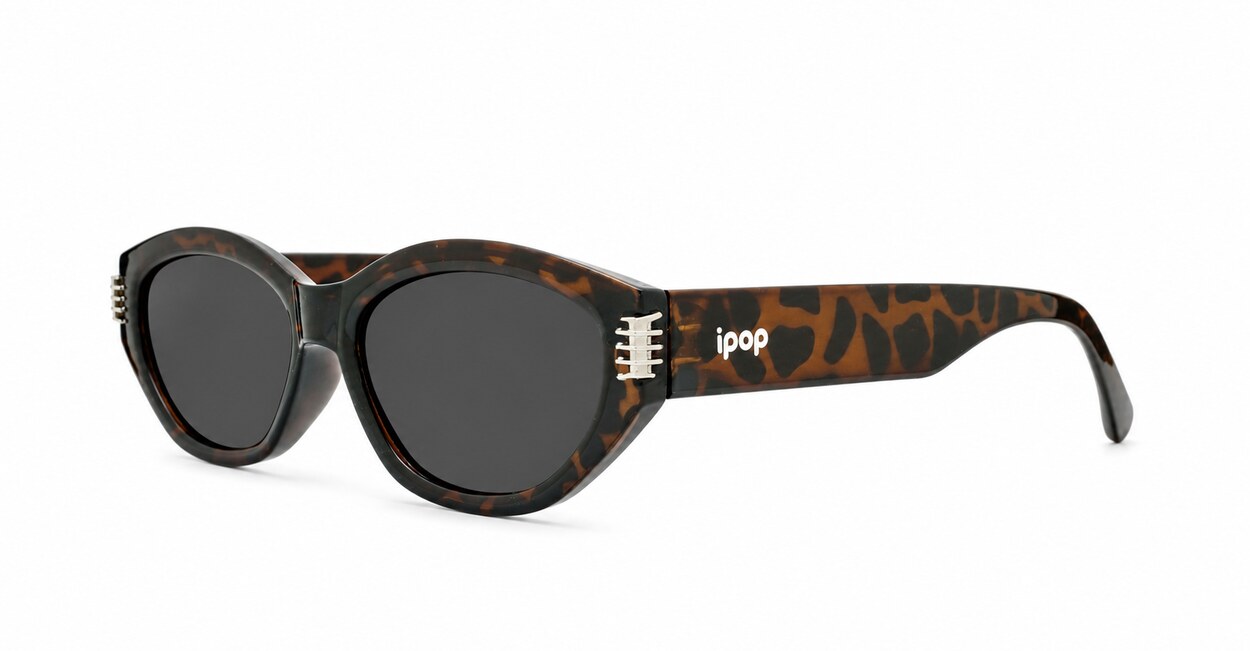 Genevieve vintage oval sunglasses with silver inlay detail, iPOP NZ