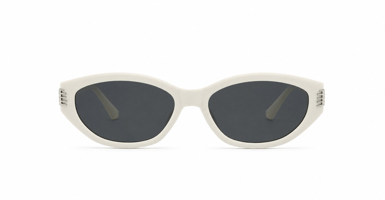 Genevieve vintage oval sunglasses with silver inlay detail, iPOP NZ
