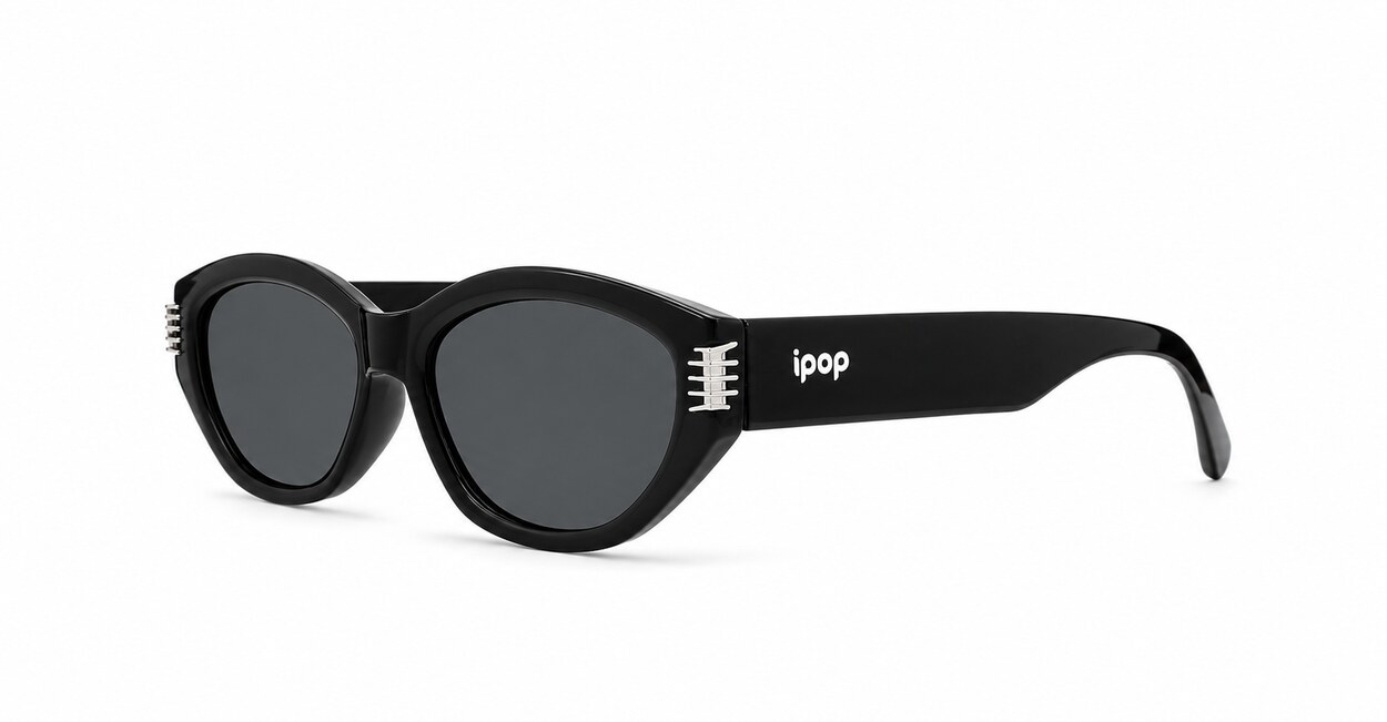 Genevieve vintage oval sunglasses with silver inlay detail, iPOP NZ