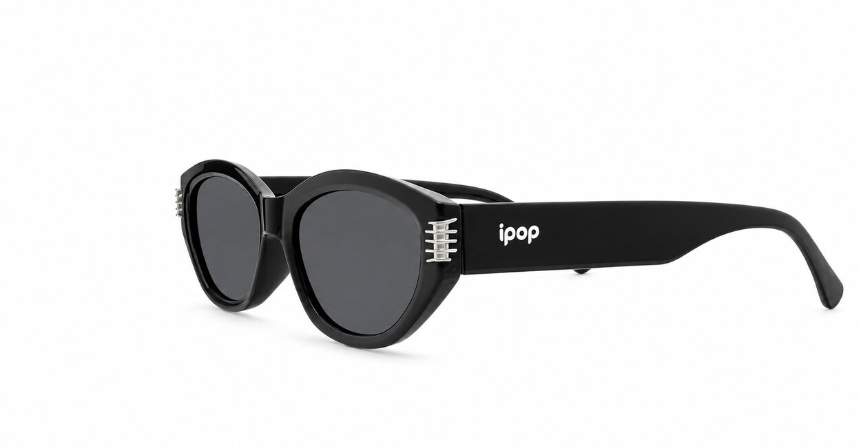 Genevieve vintage oval sunglasses with silver inlay detail, iPOP NZ