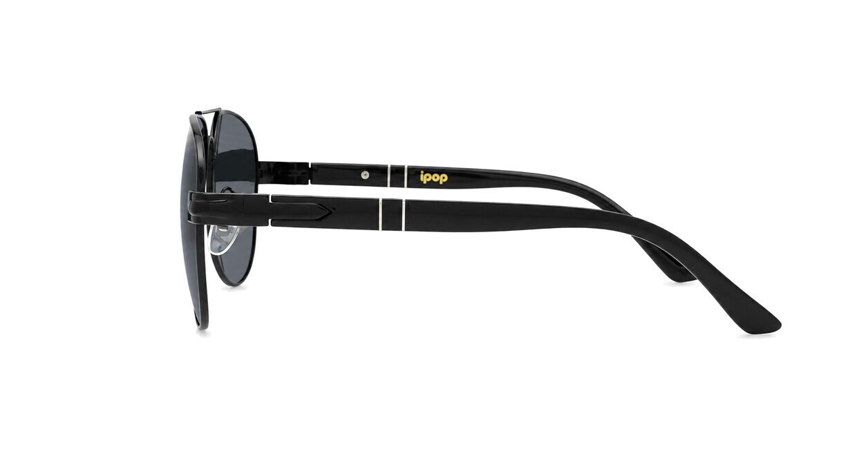 Polarised aviator sunglasses with slim metal frame and double bridge
