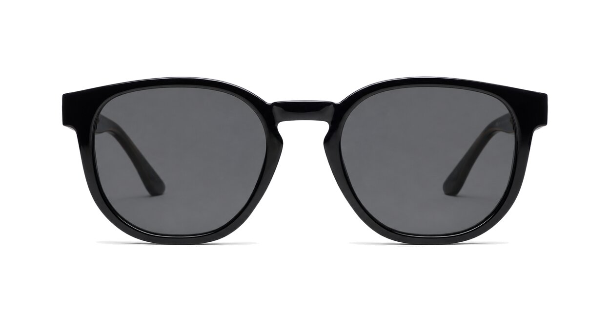  Kahu chunky round polarised sunglasses colour pinstripe temples unisex