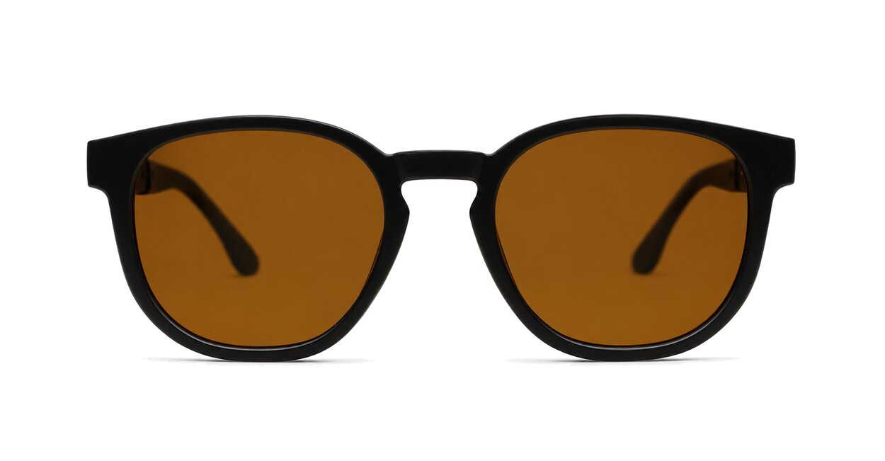  Kahu chunky round polarised sunglasses colour pinstripe temples unisex
