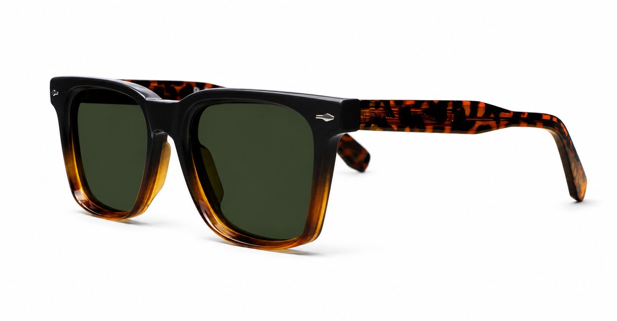 Amiri Tortoise polarised sunglasses gradient black tortoise frames G15 lenses