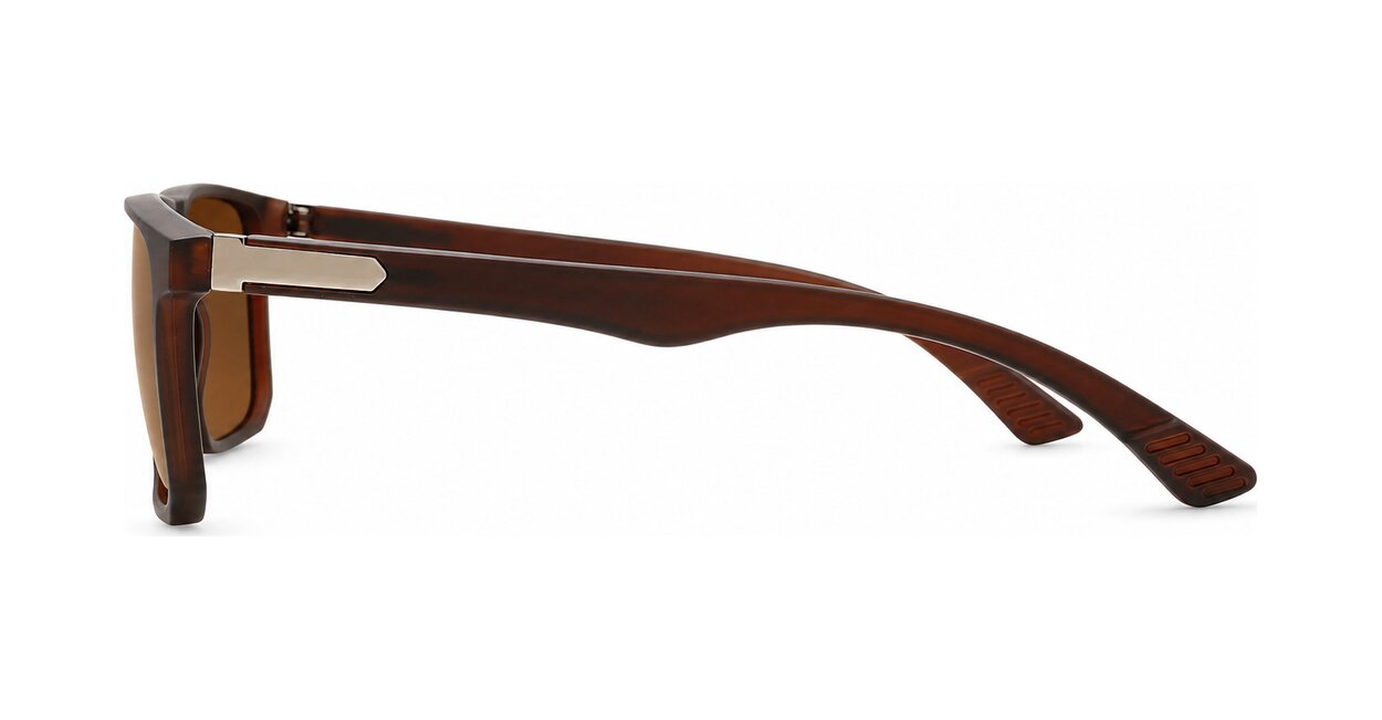 Men's polarised sunglasses with super dark lenses and metal temple detail, iPOP NZ