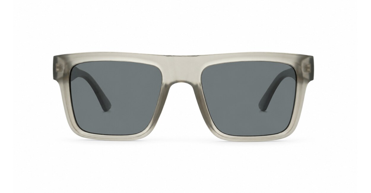 Dusk polarised sunglasses with striped temples and metal inlays