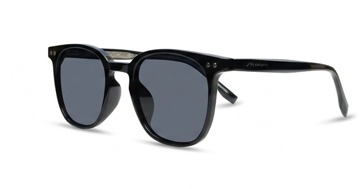 iPOP Solara polarised wayfarer sunglasses in with dark grey lenses