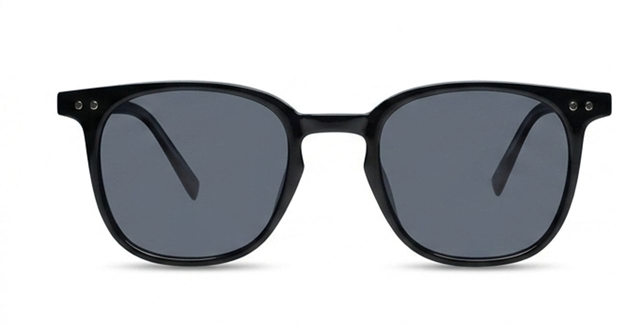 iPOP Solara polarised wayfarer sunglasses in with dark grey lenses