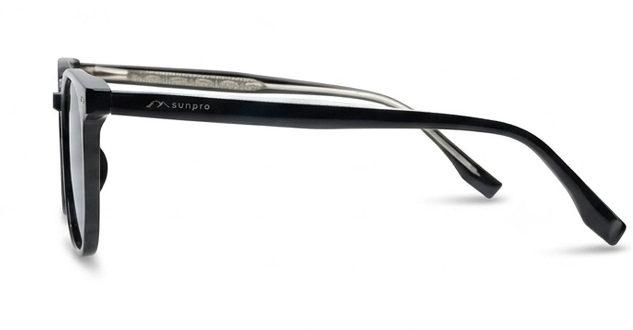 iPOP Solara polarised wayfarer sunglasses in with dark grey lenses