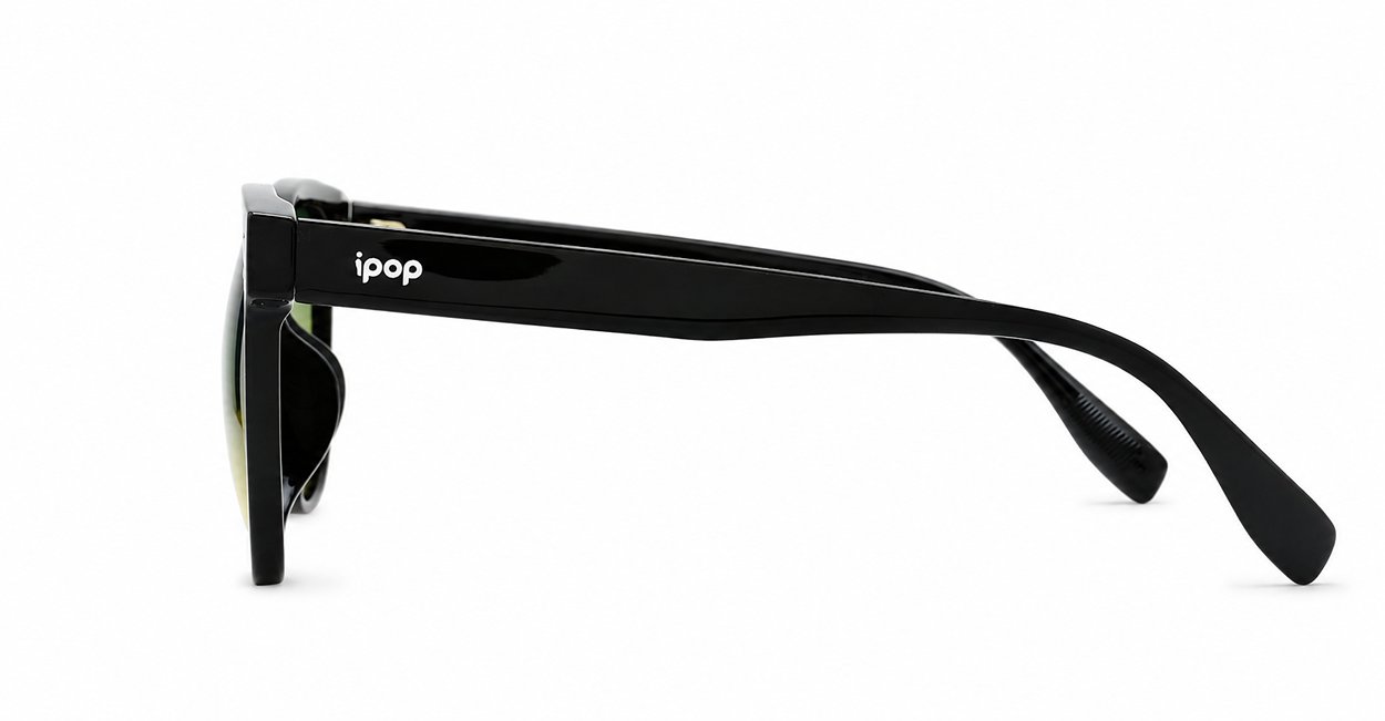 Women's large square sunglasses with silver pips, iPOP NZ