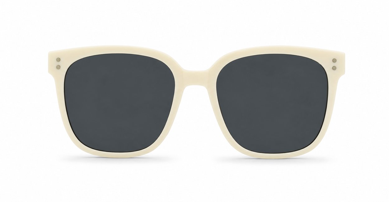 Women's large square sunglasses with silver pips, iPOP NZ
