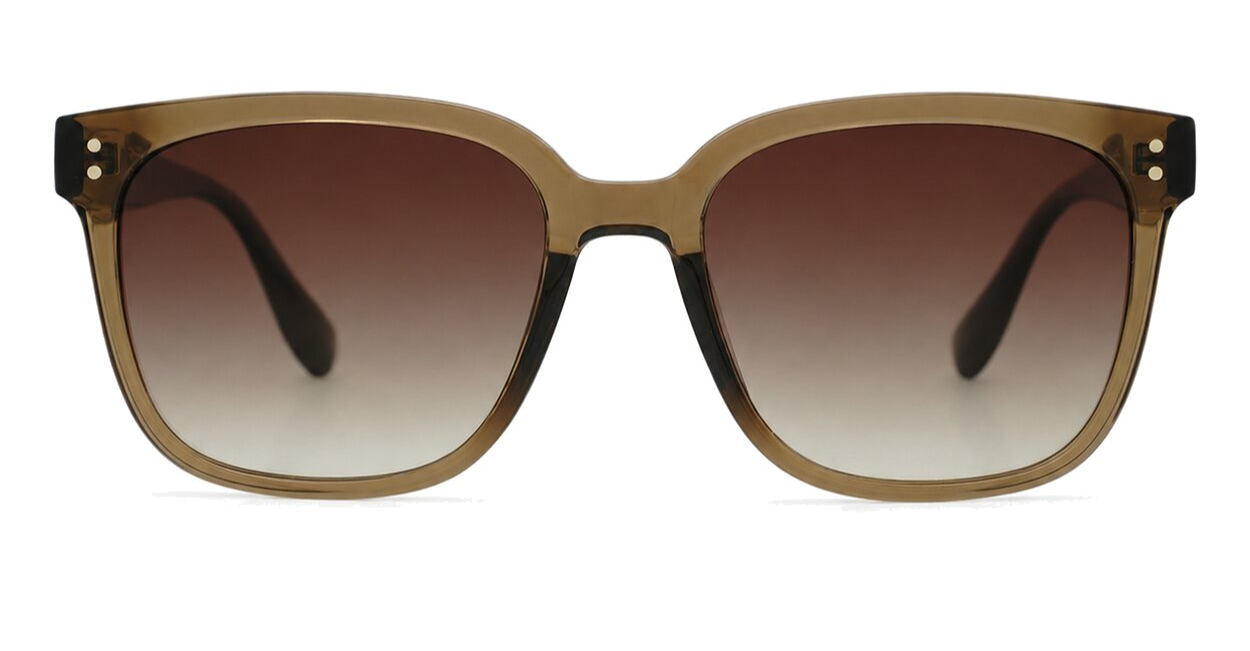 Women's large square sunglasses with silver pips, iPOP NZ