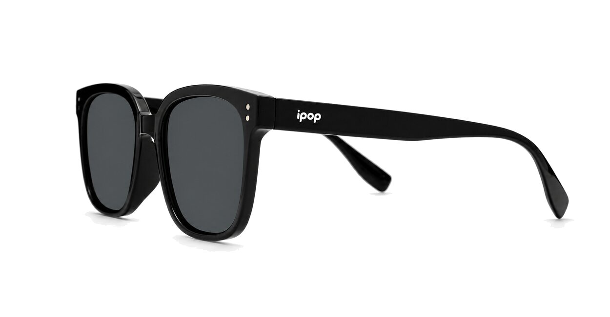 Women's large square sunglasses with silver pips, iPOP NZ